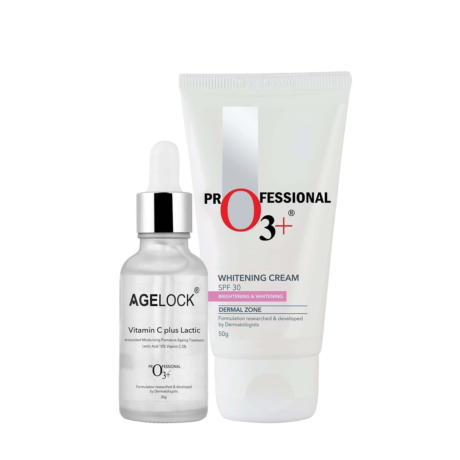 uk51unHfQhSNL-1-1.jpg O3+ Advanced Whitening & Brightening Combo Skin care set - (SPF 30 Whitening Cream 50g + Agelock Vitamin C Plus Lactic Serum 30g) - Fast UK Delivery - Image 1