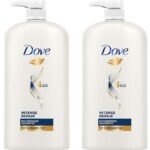 Dove Intense Repair Shampoo 1 L, Repairs Dry and Damaged Hair, Strengthening Shampoo for Smooth & Strong Hair - Mild Daily Shampoo for Men & Women (Pack of 2) - Fast UK Delivery