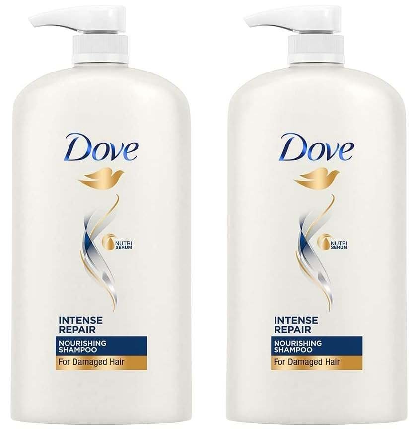 uk51vMbVIWpcL-1-1.jpg Dove Intense Repair Shampoo 1 L, Repairs Dry and Damaged Hair, Strengthening Shampoo for Smooth & Strong Hair - Mild Daily Shampoo for Men & Women (Pack of 2) - Fast UK Delivery - Image 1