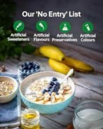 True Elements Muesli Fruit and Nuts 1kg Jar - With Real Fruits & Almonds | 100% Wholegrain Muesli with Oats, Almonds | Real Freeze-dried fruits, Not Candied | Breakfast Cereal | High Fibre & Nutrient-Rich blend - Fast UK Delivery - Image 6