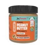 Jus' Amazin Classic Organic Peanut Butter (Creamy) with Jaggery (200g) | Yummy Clean Nutrition - 26% Protein | No Refined Sugar/Hydrogenated Fats/ Emulsifiers | 100% Organic Ingredients, 0% Chemicals - Fast UK Delivery