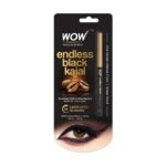 WOW Skin Science Endless Black Natural Kajal | Water Proof & Smudge Proof | Long Lasting Kajal Upto 16 long hours | No Parabens and Mineral Oils - Fast UK Delivery