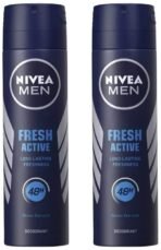 Nivea Fresh Active Original Spray Deodorant For Men, 150Ml (Pack Of 2) - Fast UK Delivery