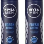 Nivea Fresh Active Original Spray Deodorant For Men, 150Ml (Pack Of 2) - Fast UK Delivery
