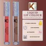 KINDED Liquid Lip Colour Vitamin E Enriched No Transfer Waterproof Long Stay Lipsticks Lip Gloss Set for Girls Women (Combo Pack of 2, 6 ml each, Matte Finish,Shades Vermilion Red & Brown Temptation) - Fast UK Delivery - Image 4