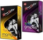 Kamasutra Mango & Grapes Honeymoon Condom (Set of 2, 20S) (10 In Each Pack) - Fast UK Delivery