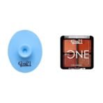 Glam 21 Silicone Face Cleanser Scrubber (Big) Little One 4-in-1 Eyeshadow Palette Ultra pigmented, Easy to blend Long Lasting Eye Make Up Kit |Little Lady-04 - Fast UK Delivery