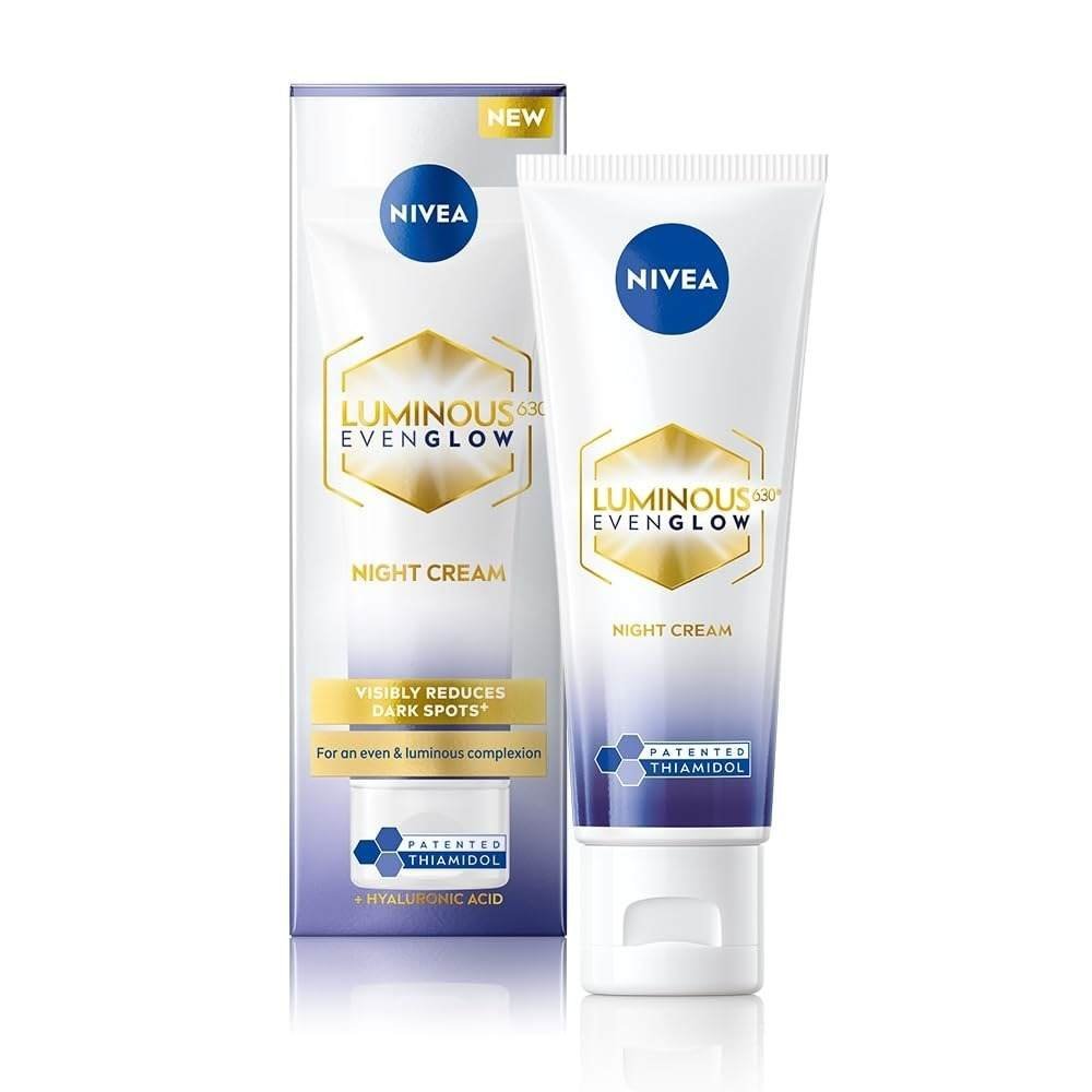 uk51w3zDu3ZLL-1-1.jpg NIVEA Luminous Even Glow Night Cream with Thiamidol and Hyaluronic Acid for Dark Spots Reduction and Deep Moisturization, Even skin tone, Reduces dullness - Fast UK Delivery - Image 1