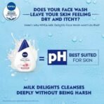 NIVEA Milk Delights Face Wash Caring Rosewater For Sensitive Skin 100ml, 100 ml - Fast UK Delivery - Image 4