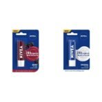 NIVEA Lip Balm, Fruity Blackberry Shine And NIVEA Lip Balm, Essential Care,4.8 g (Pack of 1) - Fast UK Delivery