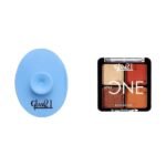 Glam 21 Silicone Face Cleanser Scrubber (Small) Little One 4-in-1 Eyeshadow Palette Ultra pigmented, Easy to blend Long Lasting Eye Make Up Kit |Pool Party-02 - Fast UK Delivery