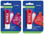 NIVEA Lip Balm, Fruity Cherry Shine And NIVEA Lip Balm, Fruity Strawberry Shine,4.8 g (Pack of 2) - Fast UK Delivery - Image 2
