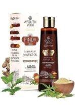 Ayouthveda Ayurvedic Herbal Therapy Pinda Taila | Aromatherapy Sensuous Stress Relief Oil For Body Massage | Helps To Reduce Pain & Tiredness | Moisturising & Nourishing Oil (Pack of 2, 200ml each) - Fast UK Delivery - Image 2