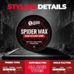 Beardo Spider Wax Hair Styling Web 75g | Web Effect, Texture, Volume, Sculpting, Flexible Hair Wax | Strong Hold, Natural Shine | Long-lasting Hair Fibre - Fast UK Delivery - Image 5