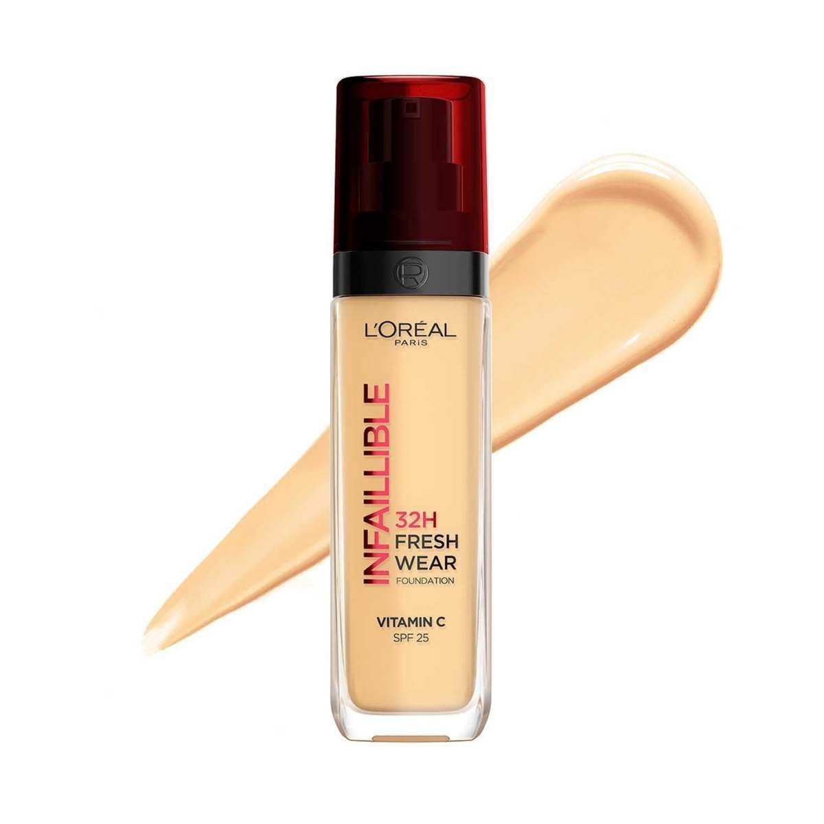 uk51wj-ky0J5L-1-1.jpg L'Oreal Paris Liquid Foundation, Oil Absorbing Formula, Transferproof, Heatproof and Long-lasting, Infallible 32H Fresh Wear, 140 Golden Beige, 30ml - Fast UK Delivery - Image 1