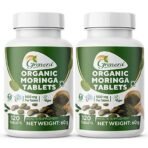 Grenera Organic Moringa Tablets (120 nos x 2 Bottles), Drumstick Leaf Powder Tablet, Super-Food Shigru, Vegan, Gluten Free, Non GMO - Image 2