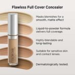Colorbar New Flawless Matte Finish Full Cover Liquid Concealer (Silk, 6 ml) | Smooth, Matte effect | Full Coverage | Long-lasting | Suitable for sensitive skin - Fast UK Delivery - Image 5