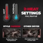 Beardo Style Cannon Hair Dryer | Powerful 1000W airflow | Thermo Protect Technology with 2 Tempreature Settings | Precise styling with special concentrator nozzle | Hair Dryer for men - Fast UK Delivery - Image 5