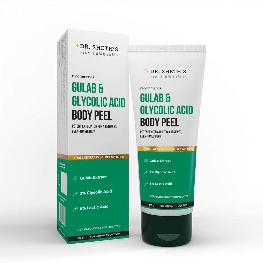 uk51xdbXRFPyL-1-1.jpg Dr. Sheth's 5% Gulab & 5% Glycolic Acid Exfoliating brightening Face Mask with Kaolin Clay for skin detoxifying & spotless skin | For Dull and dry Skin | For men and women- 50g - Fast UK Delivery - Image 1