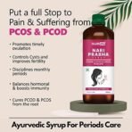 Healthally Ayurvedic Woman Health Tonic|PCOS PCOD Periods Care Syrup with Arjun Chal Tulsi Amla Gokhru|Leucorrhoea,White Discharge Periods Pain Relief|Safe for Woman - 500 ML - Fast UK Delivery - Image 3