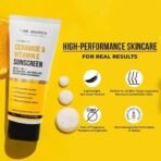 Dr. Sheth's Ceramide & Vitamin C Sunscreen | In-Vivo Tested | SPF 50+ Pa+++ | For Bright Skin & Healthy Glow | Non-Greasy, Quick-Absorbing | No White Cast | UVA/B & Bluelight Protection | For Men & Women | For All Skin Types | 80g - Fast UK Delivery - Image 6