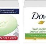 Dove Fresh Beauty Bar (pack of 12) 75g each for Hydrated Skin with Cucumber & Green Tea Leaves scent - Fast UK Delivery