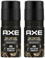 Axe Dark Temptation Long Lasting Deodorant Bodyspray For Men, 150ml (Pack of 2) - Fast UK Delivery