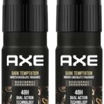 Axe Dark Temptation Long Lasting Deodorant Bodyspray For Men, 150ml (Pack of 2) - Fast UK Delivery