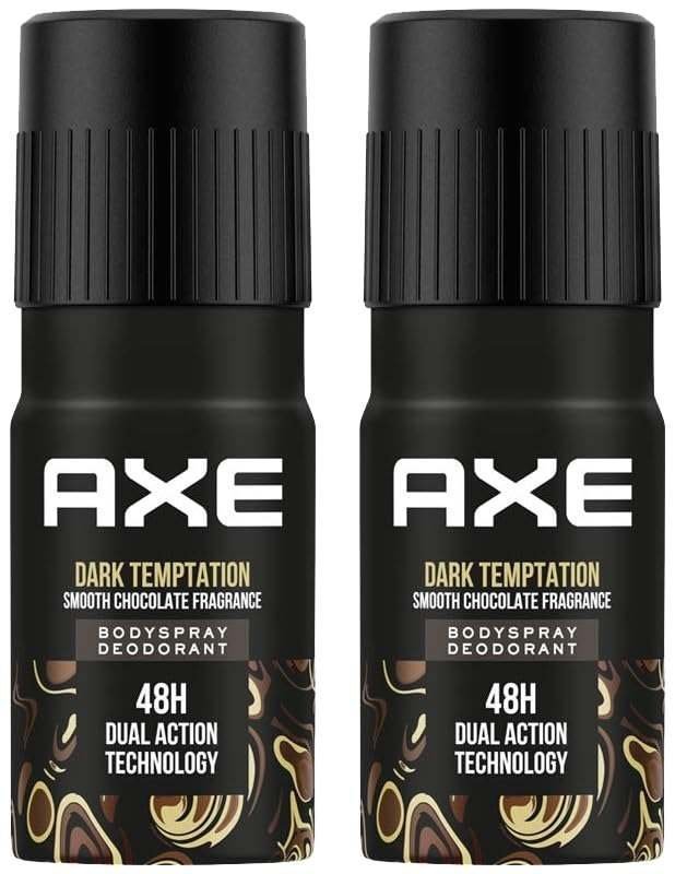 uk51y2pVlP0EL-1-1.jpg Axe Dark Temptation Long Lasting Deodorant Bodyspray For Men, 150ml (Pack of 2) - Fast UK Delivery - Image 1