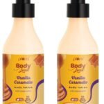 Plum BodyLovin' Vanilla Caramello Body Lotion | Cocoa Butter & Vitamin B5 For Deep Moisturization| Non-Greasy | Soft & Glowing Skin| For Dry to Very Dry Skin | Warm & Cozy Vanilla Fragrance (240 ml) - Fast UK Delivery