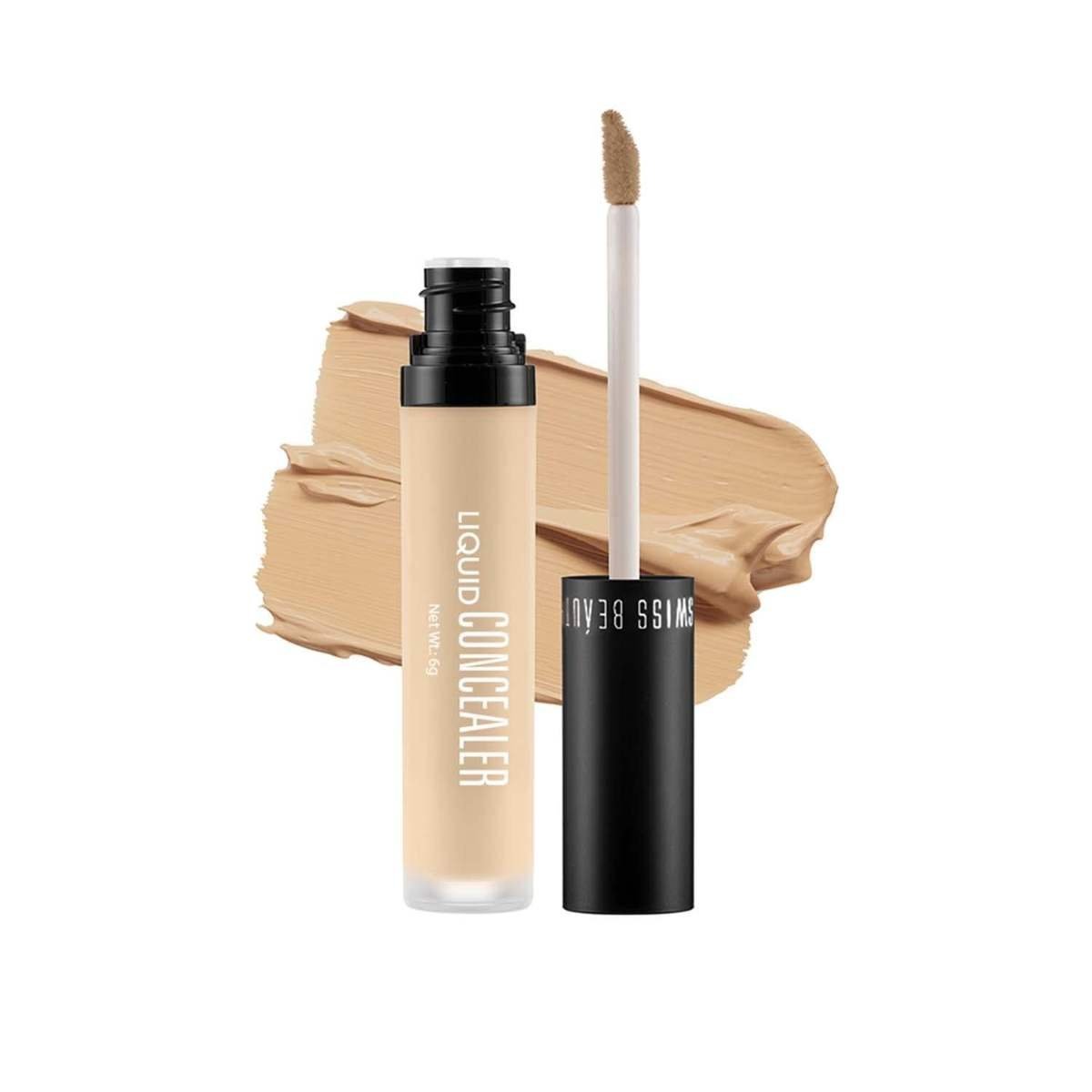 uk51yRsJblpFL-1-1.jpg Swiss Beauty Liquid Light Weight Concealer With Full Coverage |Easily Blendable Concealer For Face Makeup With Matte Finish | Shade- 02 Sand Sable, 6g - Fast UK Delivery - Image 1