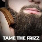 Beardo Boar Bristle Beard Brush|Fine 100% Boar Bristles for Effortless Beard Styling|Detangle and Tame frizzy unruly beard|Compact Travel friendly Ergonomic design|Wooden frame|Firm but Soft Bristles|Use with Beard Oil/Wax/Balm/Cream - Fast UK Delivery - Image 4