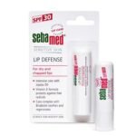 SebaMed Lip Defense Lip Balm With Spf 30 + Vit E | Regenerates Dry, Chapped Lips | Intensive Care With Vit E, Jojoba Oil & Chamomile |Clinically Tested | For Men & Women, 4.8 Gm, White - Fast UK Delivery