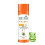 Biotique Sun Shield Aloe vera 30+ SPF UVB Sunscreen Ultra Protectective Lotion For Normal to Oily Sk - Fast UK Delivery