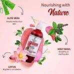 Ayouthveda Aquatic Lotus Body Wash with Rich Blend Of Aloevera, Lotus & Holy Basil |Refreshes, Deep Cleanses & Hydrates the Body | Gentle body wash for Daily use (Pack of 1-300ml) - Fast UK Delivery - Image 3