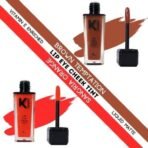 KINDED Lip Eye and Cheek Tint Combo for Women Girls Longlasting Moisturizing Vitamin E Liquid Lip Colour Lipstick Eyeshadow Blush (Matte Finish, Brown Temptation & Sangria Orange, 9 ml each) - Fast UK Delivery - Image 3