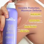 mCaffeine Sun Bath SPF 80+ PA ++++ Body Sunscreen Spray | High UV Protection | Invisible, Non-Greasy, 180 Mins Water/Sweat Resistant Cooling Spray| For All Skin Types | Blueberry Fragrance -100ml - Fast UK Delivery - Image 7