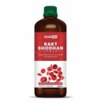 Healthally Ayurvedic Blood Purifier Rakt Shodhan Syrup|Pimple Acne Remover Skin Cleanser Tonic|Improves Skin Health & Wellness,Detox Blood Impurities|Safe For Men Women - 500 ML