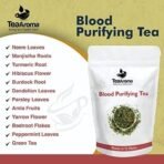 Tea Aroma - Blood Purifying Tea for Glowing Skin | Detox, Blood Cleansing with Neem Leaves, Manjistha, Hibiscus, Yarrow Flower, Beetroot, Amla | Herbal Blood Detox Tea - Fast UK Delivery - Image 4