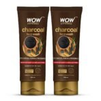 WOW Skin Science Charcoal Face Wash | Detoxifies Skin | Unclogs Pores | Lifts of Pollutants & Dirt | 100ml | Pack of 2 - Fast UK Delivery