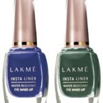 LAKME Insta Eye Liner Shimmery Finish, Blue, 9ml and Green, 9ml - Fast UK Delivery