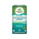 ORGANIC INDIA Tulsi Peppermint Refresh 25 Tea Bags || Stress Relieving & Rejuvenating || Feeling Refreshed || Tulsi Tea - 25 Tea Bags - Fast UK Delivery