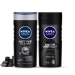 NIVEA Men Shower Gel, Deep Impact Cleansing Body Wash, Men, 250ml And NIVEA Men Shower Gel, Active Clean Body Wash, Men, 250ml - Fast UK Delivery