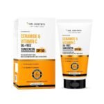 Dr. Sheth's Ceramide & Vitamin C Oil-Free Sunscreen SPF 50+ PA++++ | For Healthy & Bright Skin | Lightweight & Non Greasy | For UVA/UVB & Blue Light & IR Protection | No white cast |For Oily Skin | For Men & Women | 50g - Fast UK Delivery