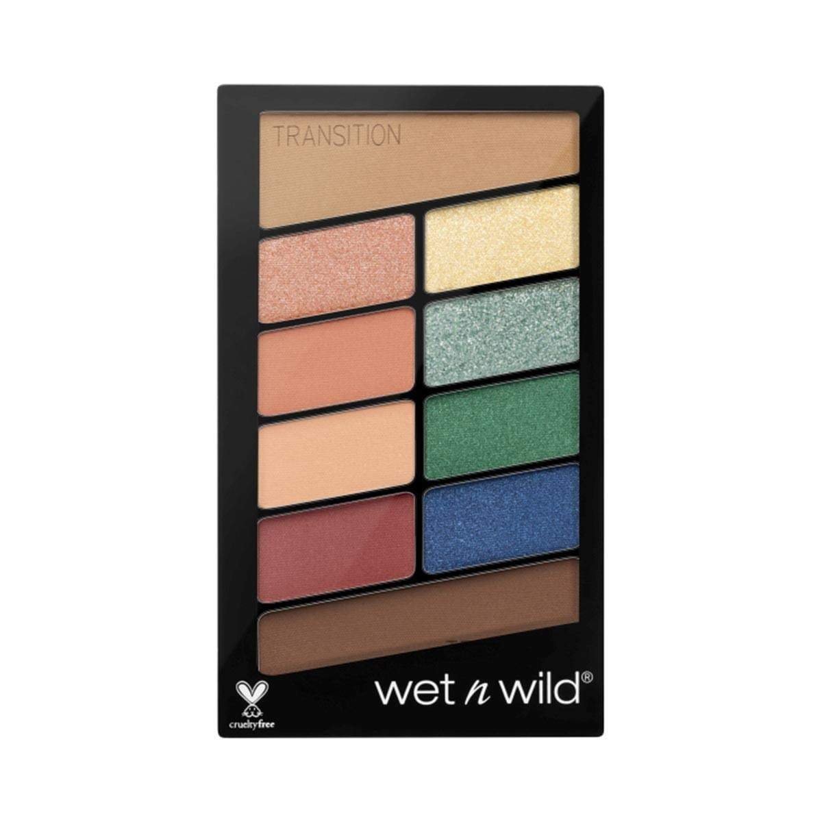 uk61060IlOu4L-1-1.jpg Wet n Wild, Color Icon 10 Pan Palette, Eyeshadow Palette with 10 Bright and Matte Finish Eyeshadow Colors for the Day and Night, Long-lasting and Easy-to-blend Formula, Stop Playing Safe (Multicolor) - Fast UK Delivery - Image 1