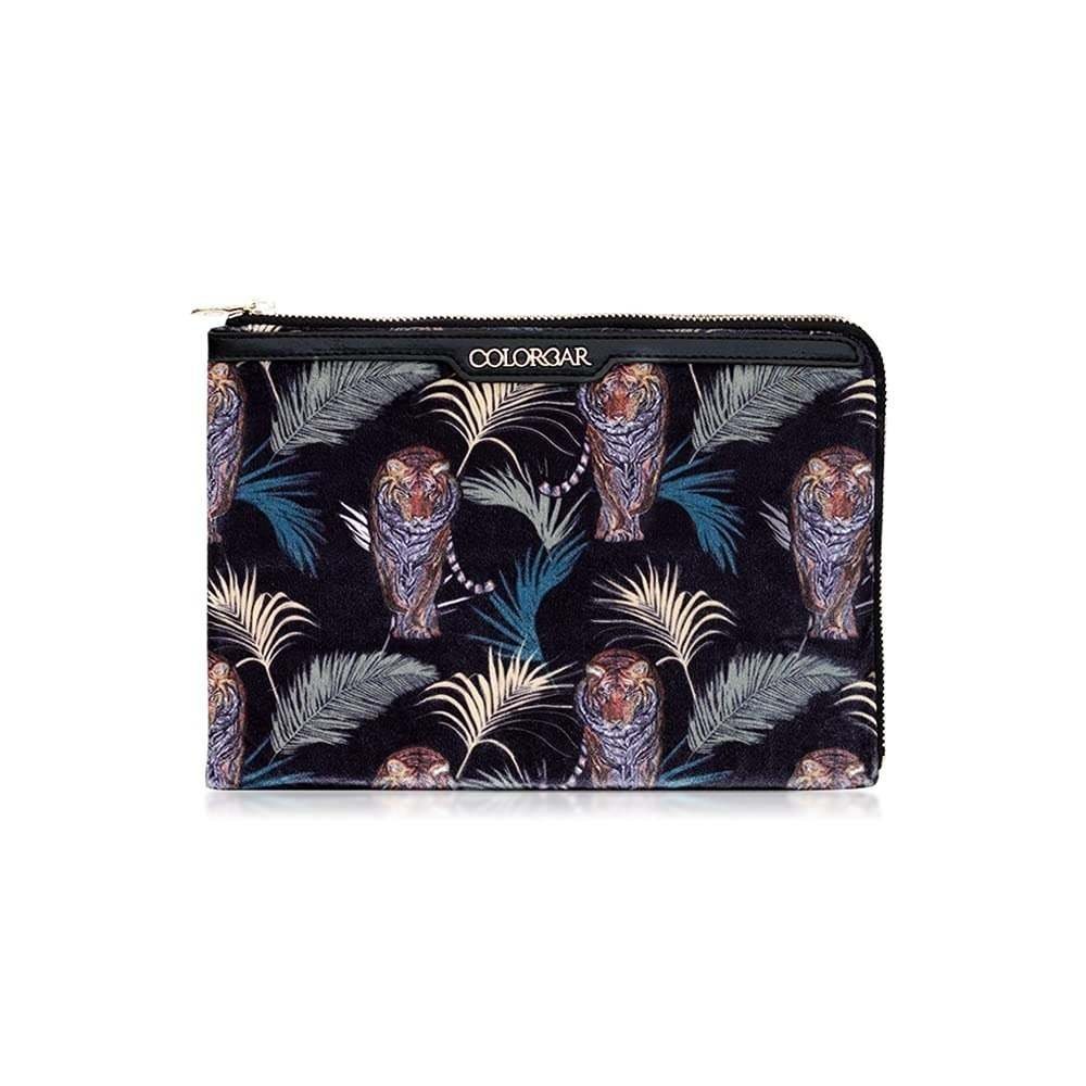 uk610VCIbbt8L-1-1.jpg Colorbar Safari Small Flat Pouch II Large Main Compartment with Flexible Strap to Securely Hold Documents/Device II Outer Material Velvet Polyester II Inner Material Polyester - Fast UK Delivery - Image 1