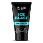 BEARDO Ice Blast Cooling Facewash for Men, 100 ml | INSTANT Icy freshness | Aloe Vera Face wash, Vitamin E & Menthol for cool lock technology | Refreshing & Hydrating facewash - Fast UK Delivery