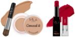 MILA Beaute Pro Matte Lipstick | Creamy Matte Lipstick | Shade - Naina, 4.2g Conceal It Pot Concealer For Face Makeup | Shade - (Hazelnut, 4g) - Fast UK Delivery