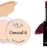 MILA Beaute Pro Matte Lipstick | Shade - Noorjahan, 4.2g Conceal It Pot Concealer For Face Makeup | Shade - (Creamy Beige, 4g) - Fast UK Delivery