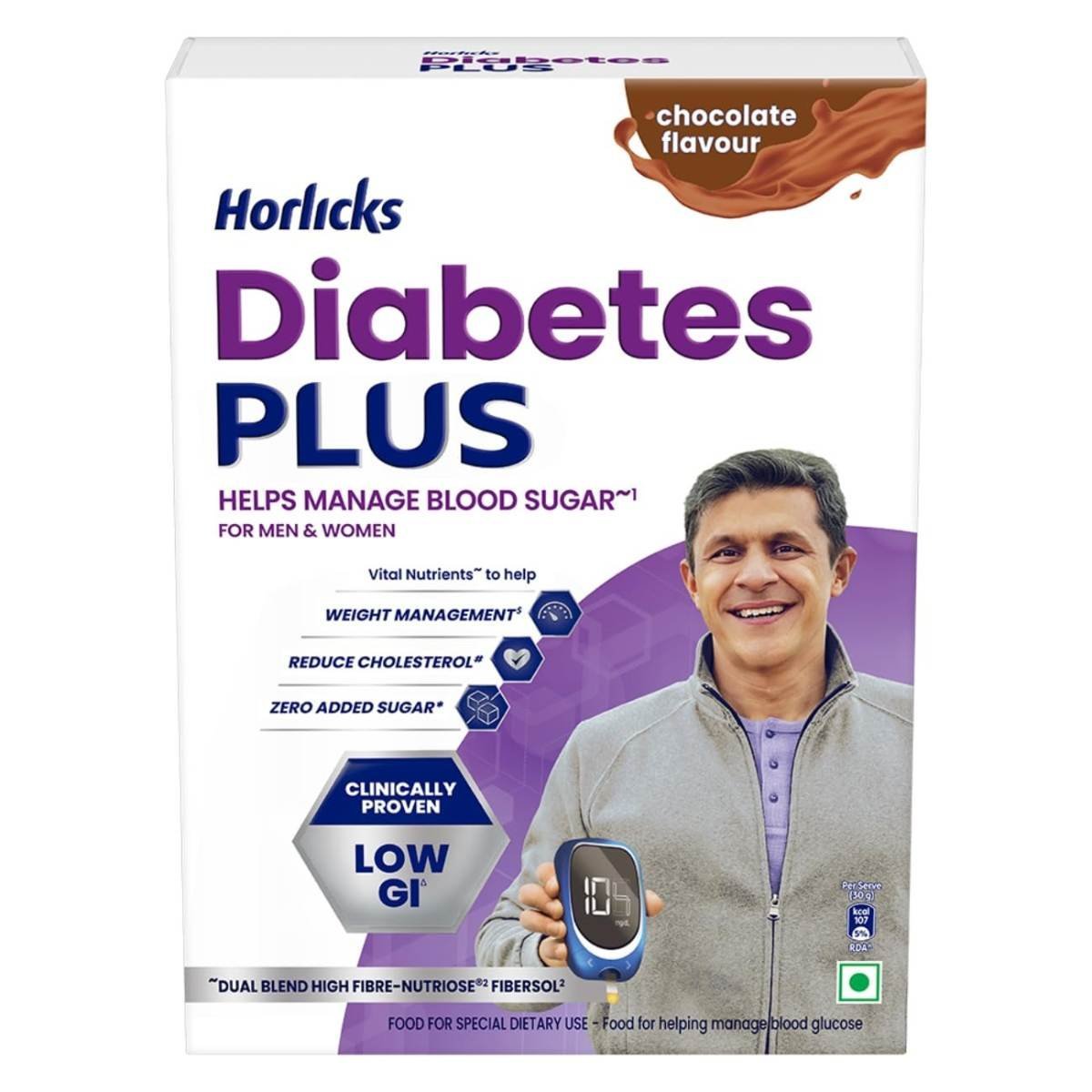 uk610owW4s9QL-1.jpg Horlicks Diabetes Plus, Chocolate, 400G | Helps Manage Blood Sugar From Day 1 - Fast UK Delivery - Image 1